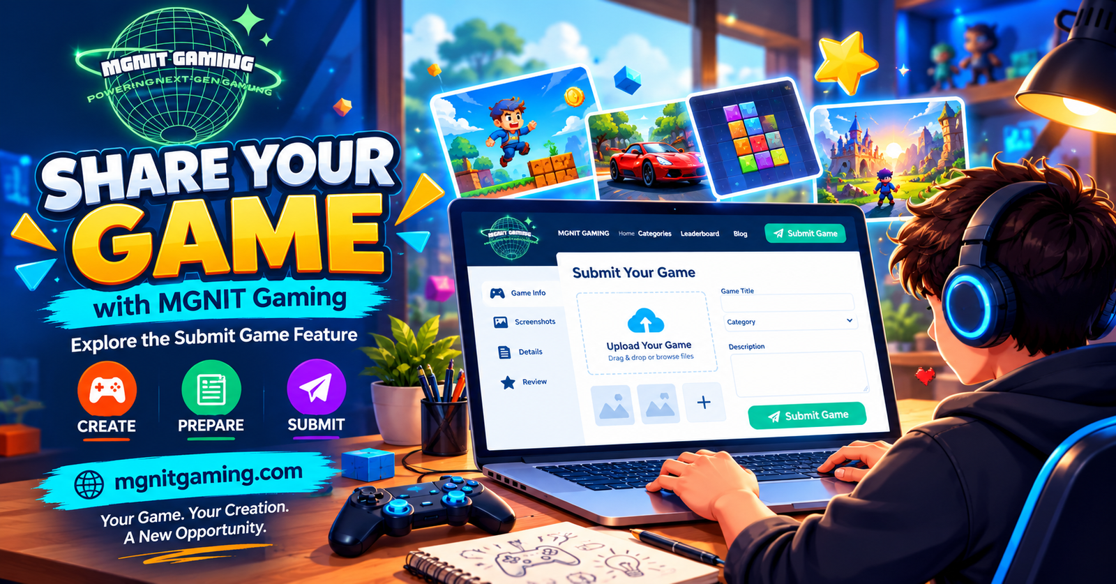 Share Your Game with MGNIT Gaming | Explore the Submit Game Feature